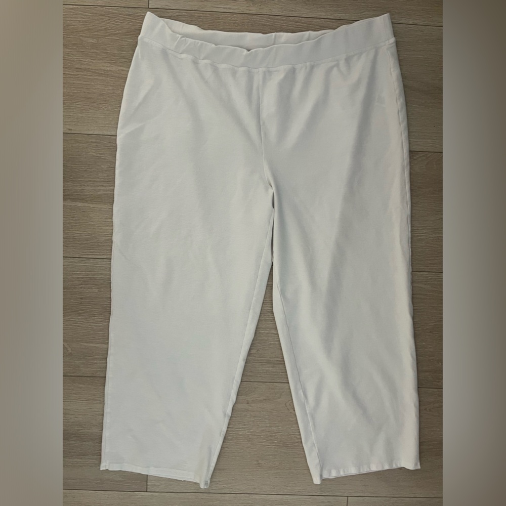 Eileen Fisher wide leg pants in white xl